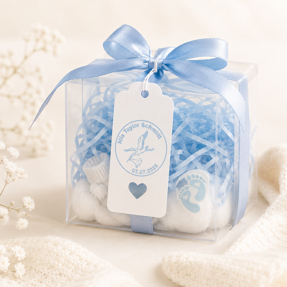 Personalisierte Baby-Geschenkbox – Handgefertigt & unvergesslich